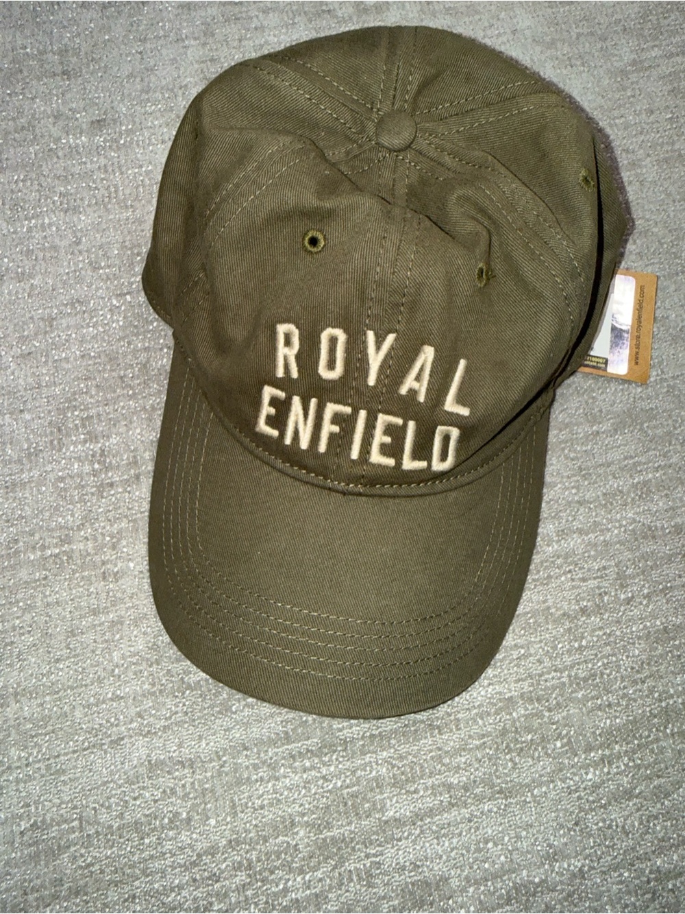 NWT Royal Enfield Since 1901 Olive Green Embroidered Baseball Cap